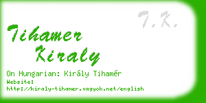 tihamer kiraly business card