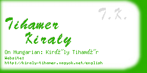 tihamer kiraly business card